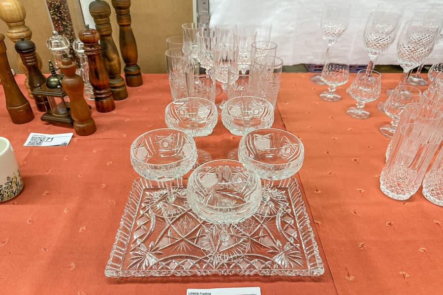Bleikristall Geschirr Set, ca. 18-teilig